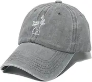 [ALLIYA] Sun Beach Cap,Fisherman Hats,Bucket Hat, Baseball Cap - Personalized Washed Distressed Flower Embroidery Baseball Cap Sports Cap,Summer Beach Sun Hat Men Women Teens Universal Creative Headwear