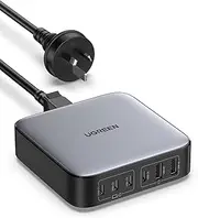 UGREEN 200W USB C Charger, Nexode 6 Ports Charging Station, Laptop GaN II Power Adapter, Dual 100W Fast Charge Block for MacBook Pro, iPad, iPhone 16 Pro Max/15, Galaxy S24 Ultra, Steam Deck, Dell XPS