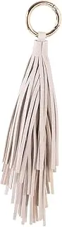 [FRCOLOR] Handmade Leather Tassel Keychain Decorative Pendant Bag Charm Perfect for Handbag Purse Backpack