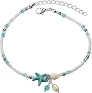 [Tummy Tub] Bracelets,Bracelet Jewellery,Anklet String Charm,Men's Bracelet Ankle Foot Anklet Silver Beach Adjustable Women Bracelet Gold Chain Anklet Silver Anklet (Color : Silver)