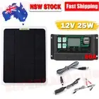 25W 12V Solar Panel & 60A Controller Solar Trickle Charger for Car Truck Boat RV