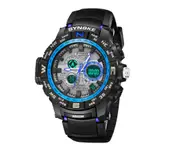Student's Electronic Watch Sports Waterproof Digital Watch - BLACK BLUE