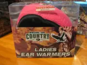 Ladies Mossy Oak Ear Warmer Muffs Break-Up Camo & Pink OSFM Women's Hunting Hat