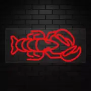 Lobster Neon Sign for Retail Displays | LED Flex Neon | 32"W x 13"H x 1"D