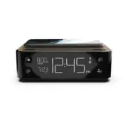 Nonstop Station Hotel Alarm Clock / White Noise Machine with Qi Wireless, Walnut
