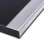Carpet Trim Strip Transition Strip 90cm/ 35.4inch Long Stair Treads Nosing Edge, Aluminum Alloy Slip Floor Stair Protector, for Wood, Tile, Laminate, Corner Staircase(Silver)