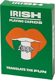 Irish Lingo Playing Cards | Travel Flashcards | Learn Irish Slang Ireland Vocabulary in A Fun & Easy Way | 52 Essential Translations, Medium, Green