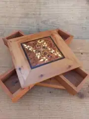 Moroccan Wood Box Handmade Inlaid -Beautiful Magic Storage Box of Traditional
