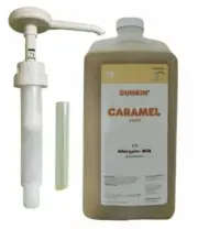 Dunkin Donuts Caramel Swirl 64oz Jug Coffee Flavoring Syrup Large Size with Pump