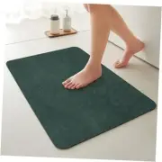 Quick Dry Bath Mat, Bathroom Rugs Non Slip Washable Thin 16"x24" Dark Green