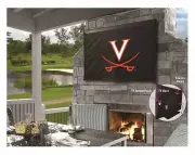 Virginia Cavaliers NCAA Black Outdoor TV Cover by HBS