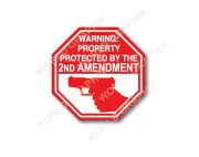 2nd Amendment Gun Control Warning Sticker Decal waterproof outdoor high quality