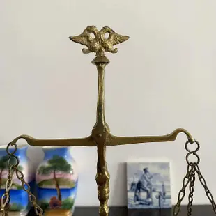 英國回流 黃銅老秤 古董天平秤 銅器擺件裝飾收藏 Vinta