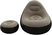 Inflatable Chair - Camping Inflatable Sofa | Portable Air Sofa Recliner | Folding Lazy Sofa Couch with with Footrest Stool | Air Sofa Inflatable Couch Outdoor Furniture for Indoor Outdoor
