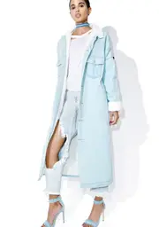 Real Bluez Denim Trench Coat