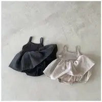 在飛比找樂天市場購物網優惠-嬰兒衣服2024夏季新款韓版童裝女寶寶吊帶包屁裙夏裝