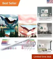 Relaxing Paint by Numbers Set - 12x16 Canvas for Adults with Brushes & Paint