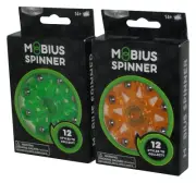 Mobius Spinner Green & Orange Brainstem Bullsitoy Fidget Toy Lot