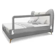 Babyjoy 150cm Baby Safety Bed Rail Swing Down Bed Guardrail Toddler Protect Grey