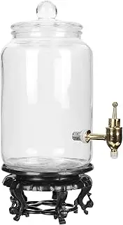 1 Set of Glass Drink Dispenser 2.5l Beverage Dispenser Countertop Ice Tea Dispenser Mason Jar Juice Jar with Spigot Stand for for Beer Juice Beverage Ice Tea