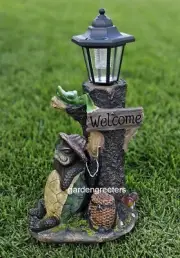 Solar Turtle Frog Statue, Turtle Frog with Solar Lantern Figurine