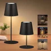2 Pack Cordless Table Lamp,Wireless Bottle Lamp,3 Level Dimming LED Portable ...