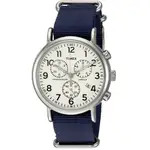 TIMEX / WEEKENDER 復刻飛行員三眼計時錶（海軍藍/奶油白）40 公釐手錶