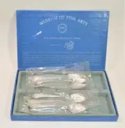 New Original Box STIEFF MFA Silver Plated PAUL REVERE Reproduction Set 6 Spoons