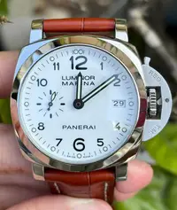 在飛比找Yahoo!奇摩拍賣優惠-Panerai 沛納海 Pam00523 白色面盤 錶徑42