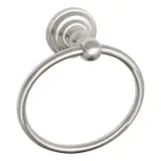 Calisto Metal Towel Ring in Silver Satin Nickel