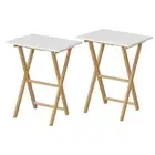 Folding TV Tray Table, Side Table for Small Space, Portable Snack Tables for