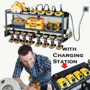 Power Tool Organizer Utility Storage Rack Cordless Tool Drill Holder Wall Mount