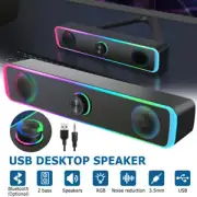Wired PC Speakers Computer Bluetooth Speaker USB Powered for Laptop Desktop