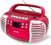 Retro Boombox - Portable Cassette Tape & CD Player with Radio, 3.5mm Aux Port...