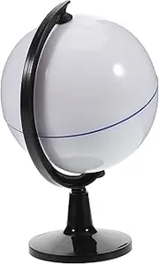 Toddmomy DIY Blank Globe Model Rewritable Interactive Graffiti Earth Globe for Creative Geography Learning Rotating World Map for Home School and Office Decoration