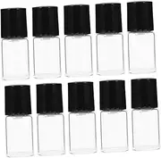 Gatuida 25Pcs Roll Clear Glass Roll Bottles Empty Perfume Essential Oil Containers Leak Design for Travel Reusable Mini Cosmetic Lotion Vials with Caps