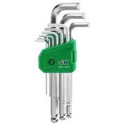 9-Piece Allen Wrench Set, Hex Key Set, SAE Ball End Hex L-Key, S2 Steel