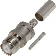RF Industries RFU-601-1 Mini UHF Female Crimp Connector - RG58, RG141 & LMR-195
