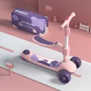 Kids Scooter 2 In 1 Foldable -Pink Ice Cream