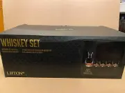 Litton Crystal Whiskey Decanter and Glass Set - NEVER USED