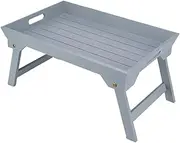 Solid Wood Bed Tray,Bed Tray Table with Folding Legs,Portable Table,Camping Picnic Table,Foldable Serving Snack Tray,for Home,Sofa,Camping,Picnic