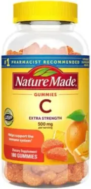 Nature Made Extra Strength Vitamin C 500mg, 180 Adult Gummies Free Shipping