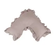 Artex Cotton Polyester V Boomerang Shape Ruffled Pillowcase Linen