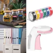 Portable Labels Maker Manual DIY Lettering Machine with 6 Tape for Adult Kids