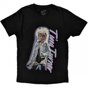 Tina Turner Unisex Adult Vertical Logo Cotton T-Shirt Black M