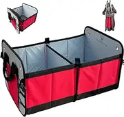 Durable Car Trunk and Boot Storage Organiser – Robust Materials, Waterproof, Foldable, Collapsible, Non-Slip Bottom, with 2 Large Compartments for Multipurpose Use – Car Boot Tidy