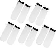 [CATIEBYE] Fruit Pattern Summer Transparent Thin Stockings White Crew Socks Novelty Socks Women No Show Socks Non Black Crew Socks Women Tube Socks Invisible Socks Pink