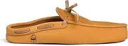 [La Leche] Mule Boat Shoes, Indoor Scuff Slippers, Shoes for Home, Full Grain Leather & Memory Foam, Handmade