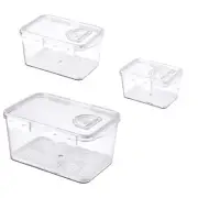 Practical Fridge Storage Box with Drainage Clear Fridge Container