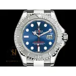 ROLEX 勞力士 YACHT-MASTER116622 藍色面盤 紅色秒針 臺灣公司貨 AF368腕錶